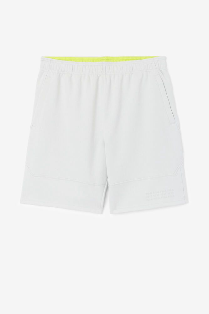 Fila Rihaan White Shorts Mens - NZ 65314-MSBO